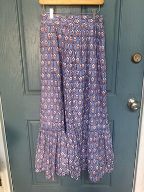 Madison Mathews Boho Tiered Maxi Skirt